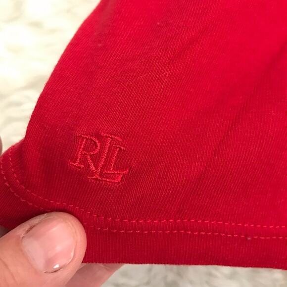 Lauren Ralph Lauren long sleeved red shirt size large - Picture 7 of 7